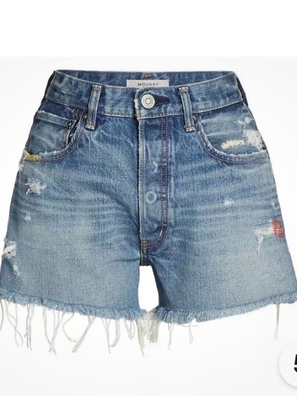 Moussy distressed denim shorts